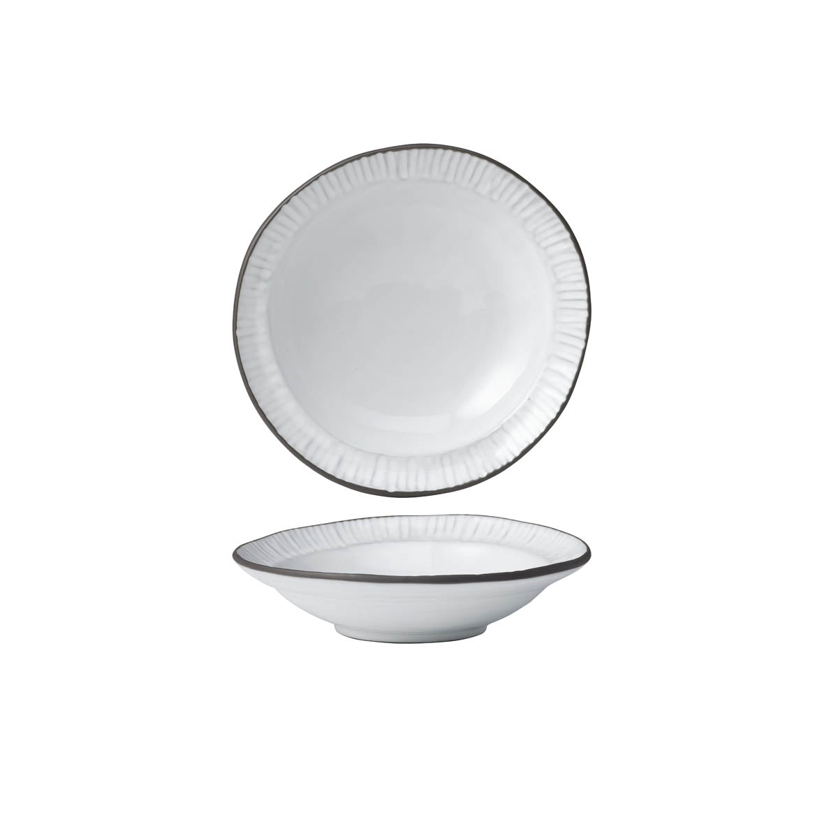 Tablekraft Linea Organics Deep Plate with Rim 200x50mm White