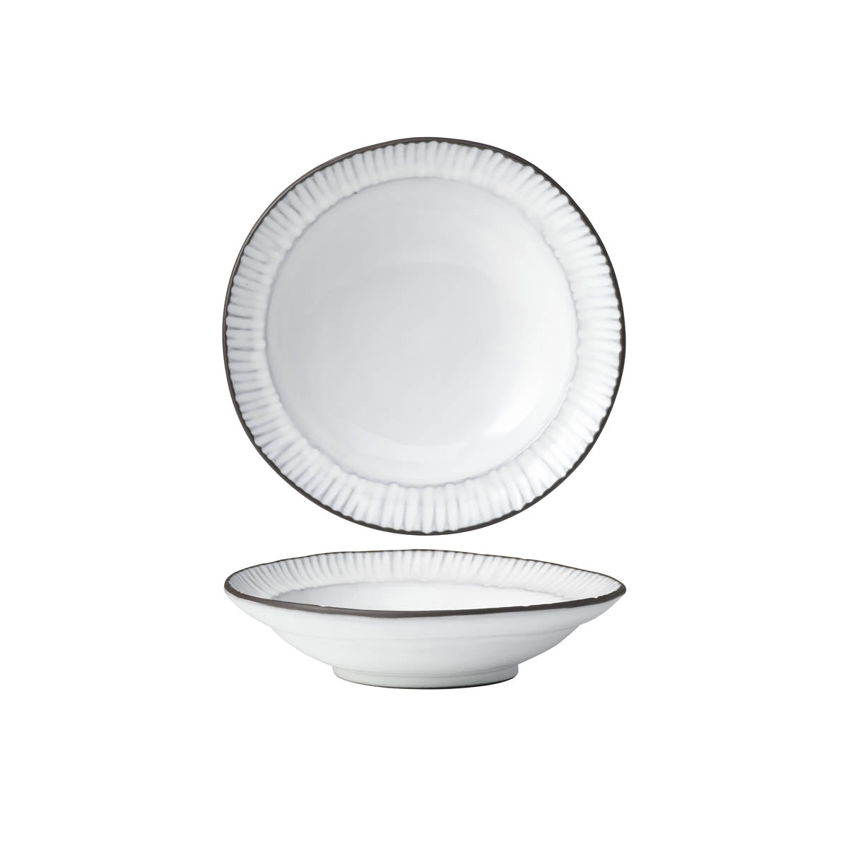 Tablekraft Linea Organics Deep Plate with Rim 235x55mm White