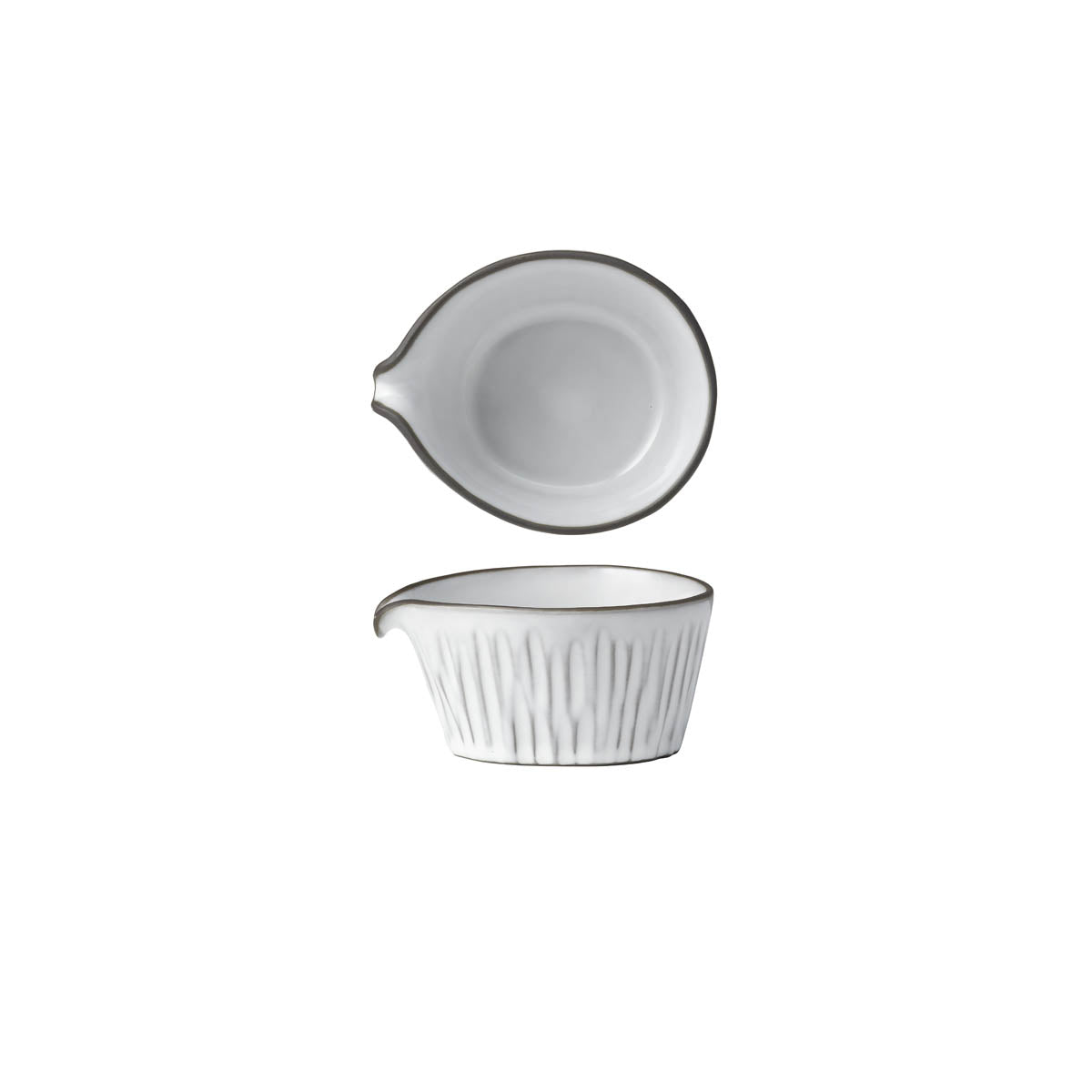 Tablekraft Linea Organics Service Bowl with Spout 100x60mm White