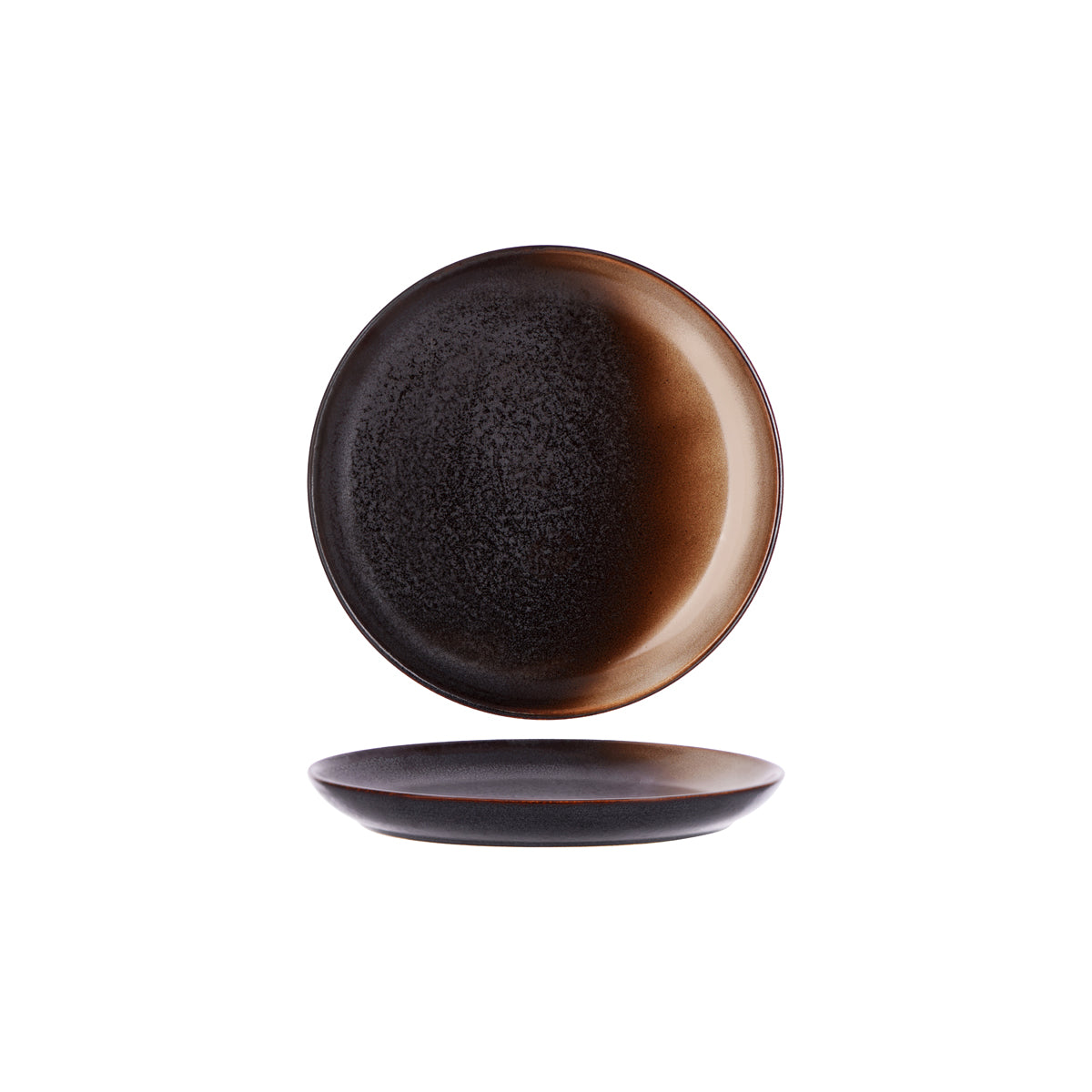 Tablekraft Urban Coffee Dust Round Coupe Plate 203x29mm