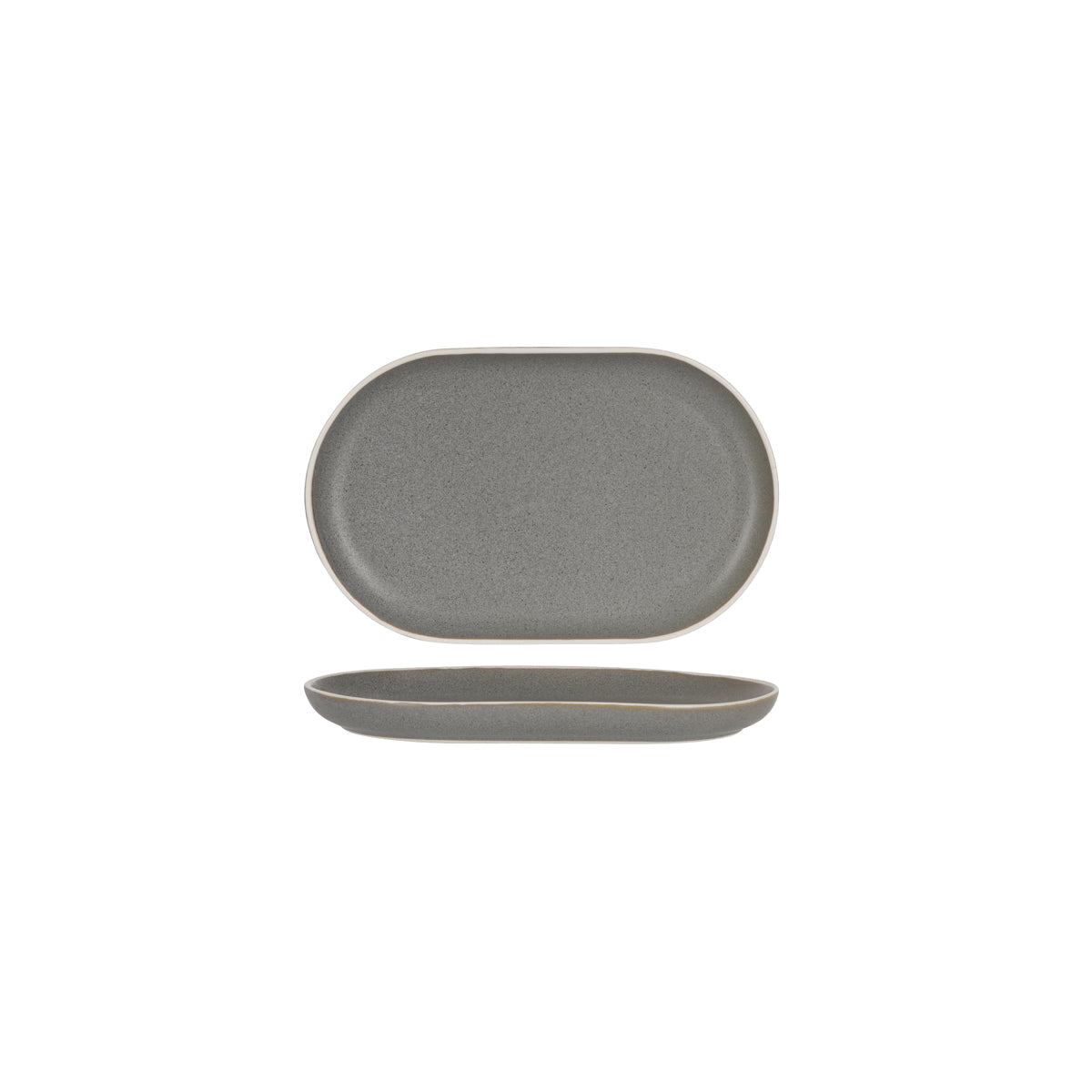 Tablekraft Urban Grey Oval Plate 250x160mm