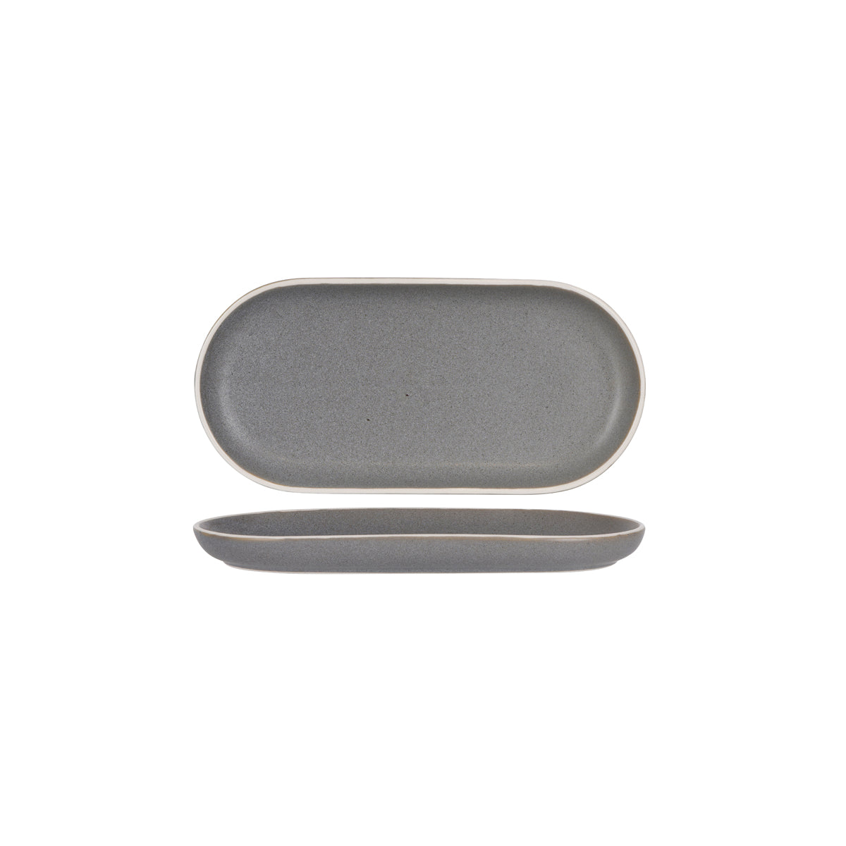 Tablekraft Urban Grey Oval Plate 295x140mm
