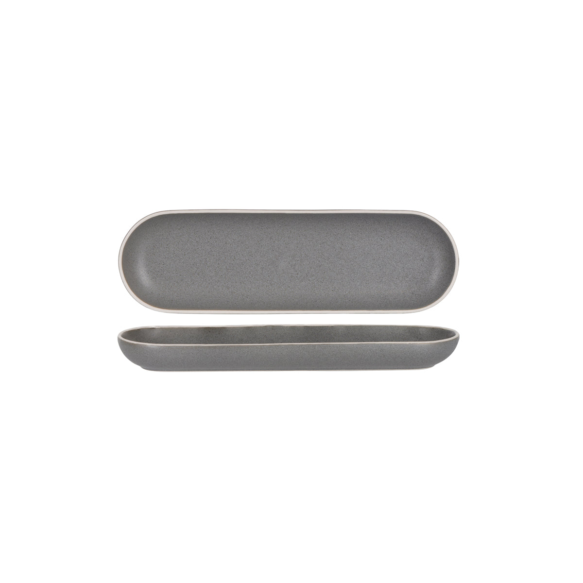 Tablekraft Urban Grey Oval Plate 330x100mm