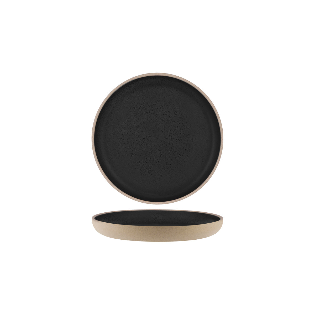 Tablekraft Soho Speckle Black Round Deep Coupe Plate 255mm