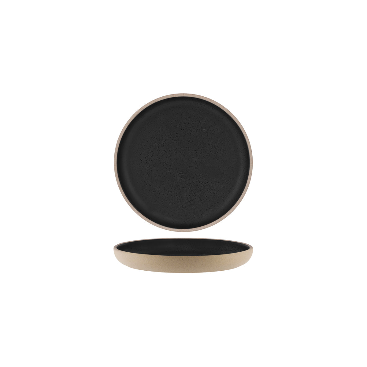 Tablekraft Soho Speckle Black Round Deep Coupe Plate 235mm