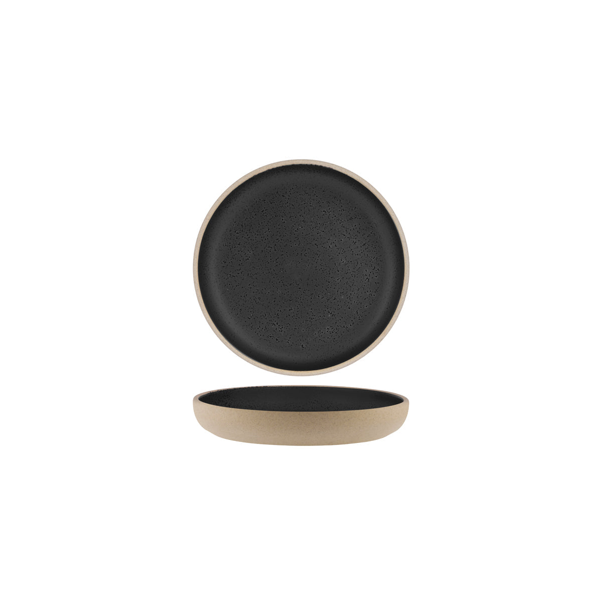 Tablekraft Soho Speckle Black Round Deep Coupe Plate 175mm