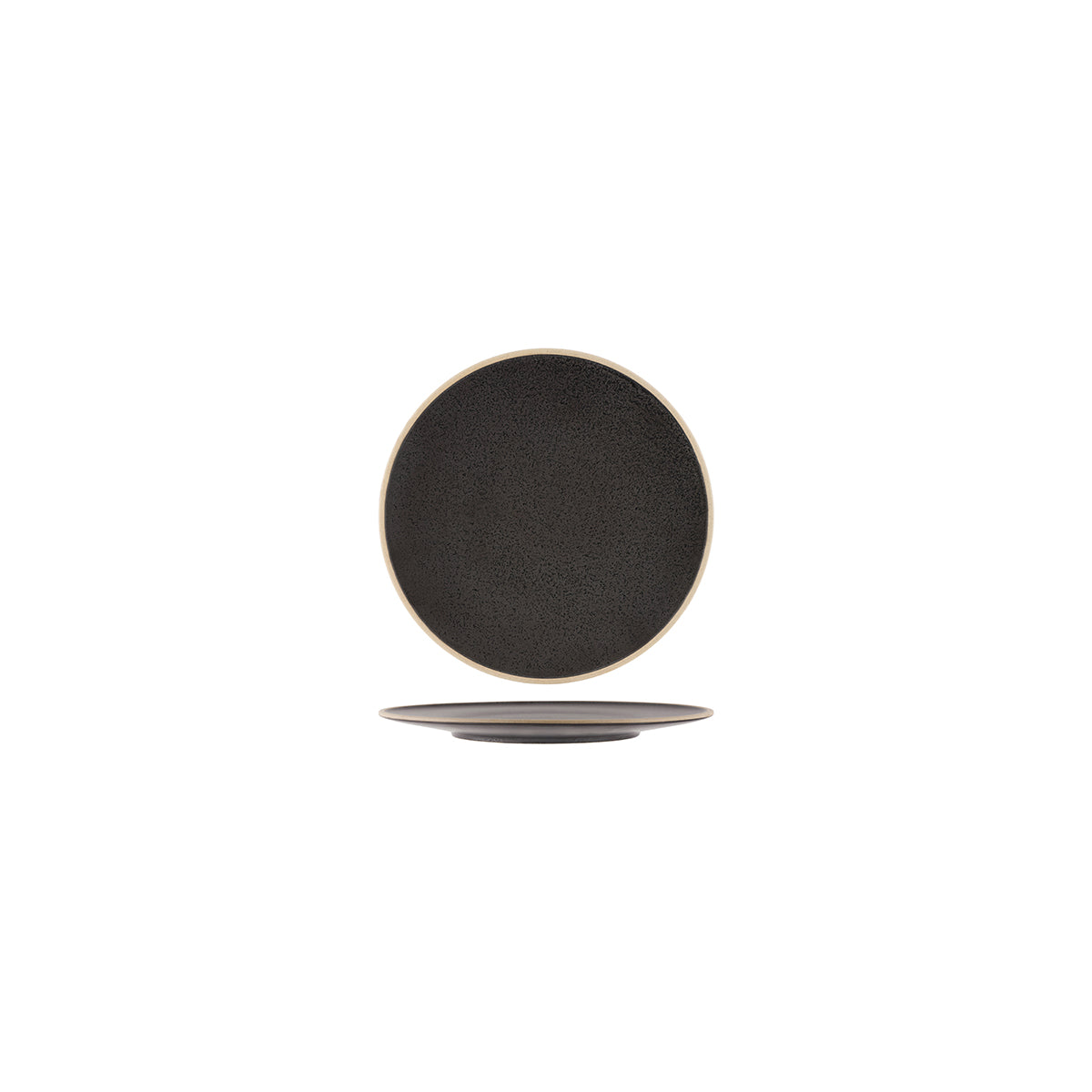 Tablekraft Soho Speckle Black Round Plate 160mm