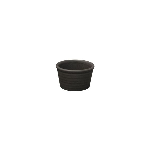 Zuma Charcoal Ribbed Ramekin (85mm Ø 50mm H)