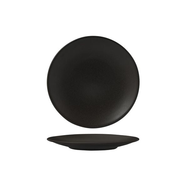 Zuma Charcoal Round Coupe Plate (180mm Ø)