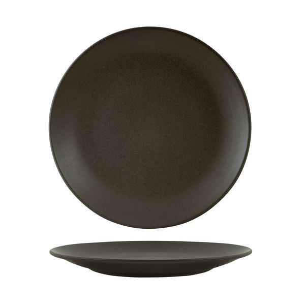 Zuma Charcoal Round Coupe Plate (260mm Ø)