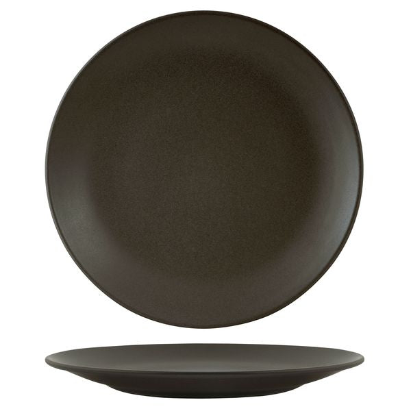 Zuma Charcoal Round Coupe Plate (310mm Ø)