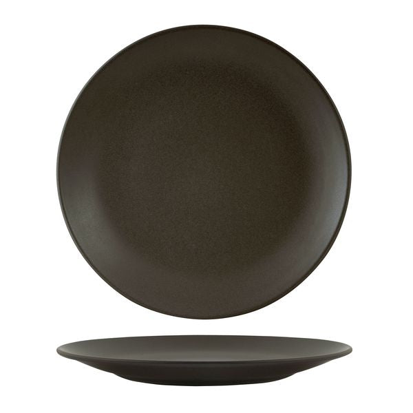 Zuma Charcoal Round Coupe Plate (285mm Ø)