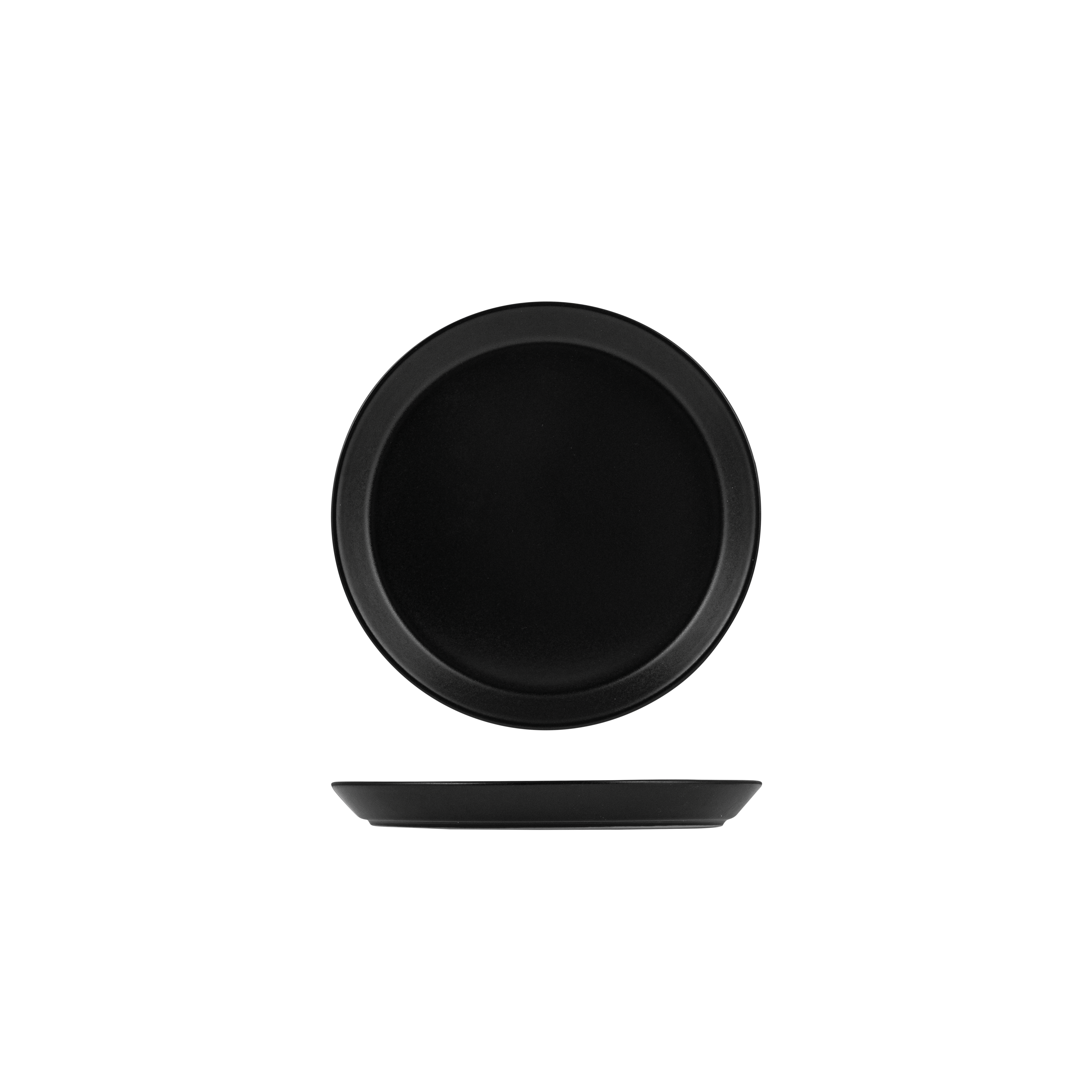 Zuma Charcoal Round Tapered Plate (200mm Ø 24mm H)