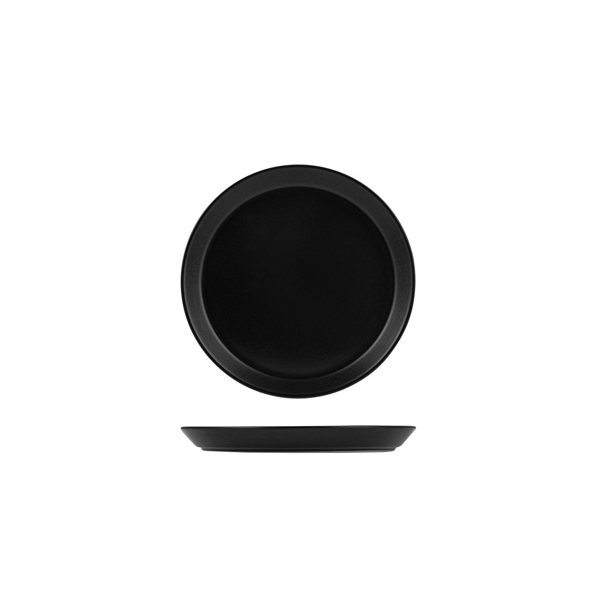 Zuma Charcoal Round Tapered Plate (200mm Ø 24mm H)