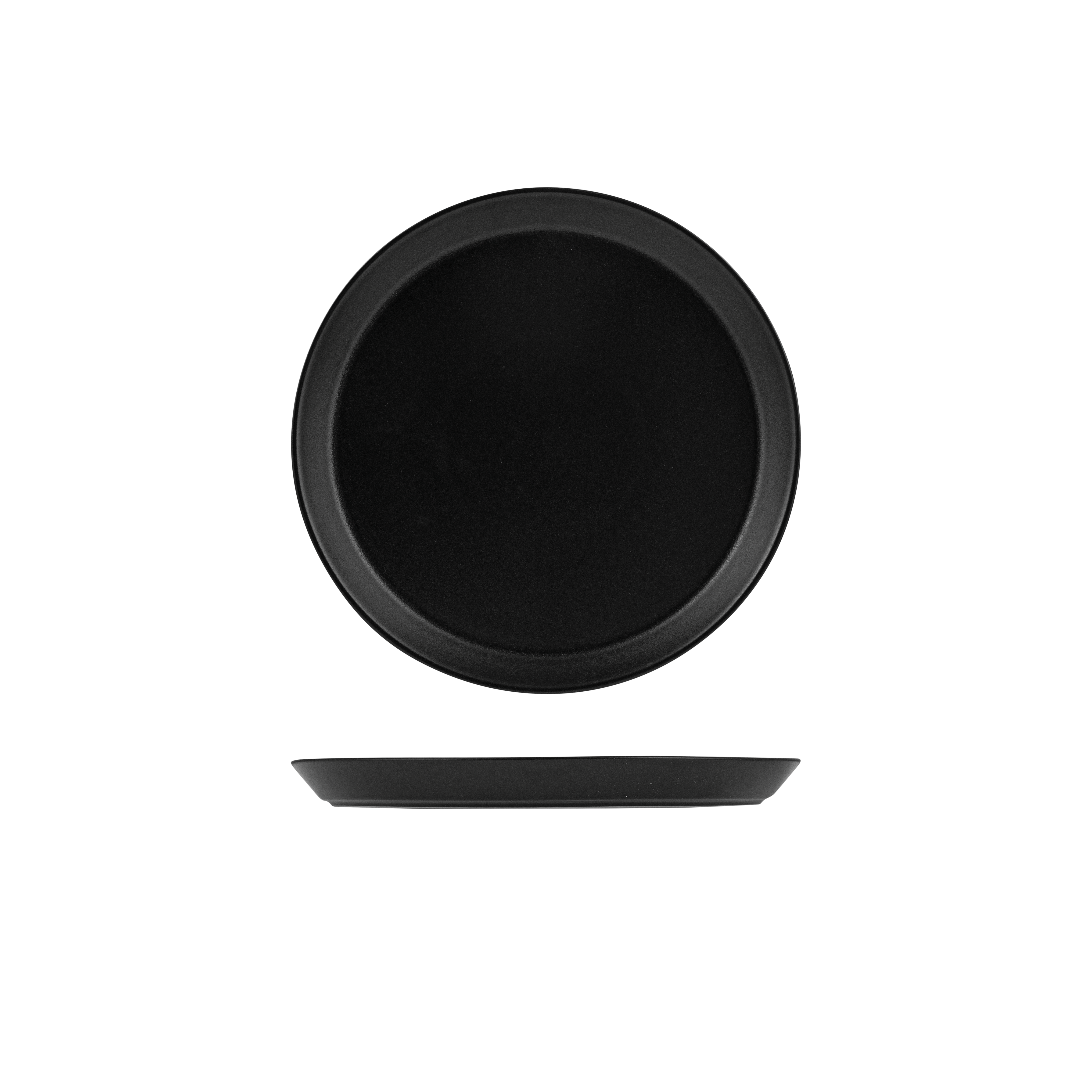 Zuma Charcoal Round Tapered Plate (240mm Ø 24mm H)