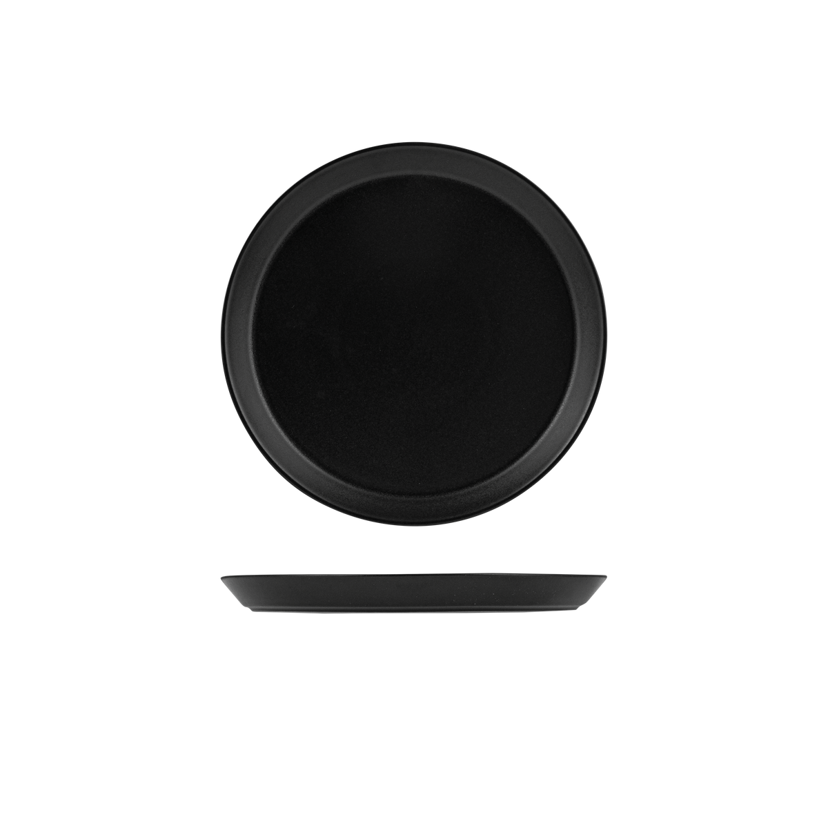 Zuma Charcoal Round Tapered Plate (240mm Ø 24mm H)