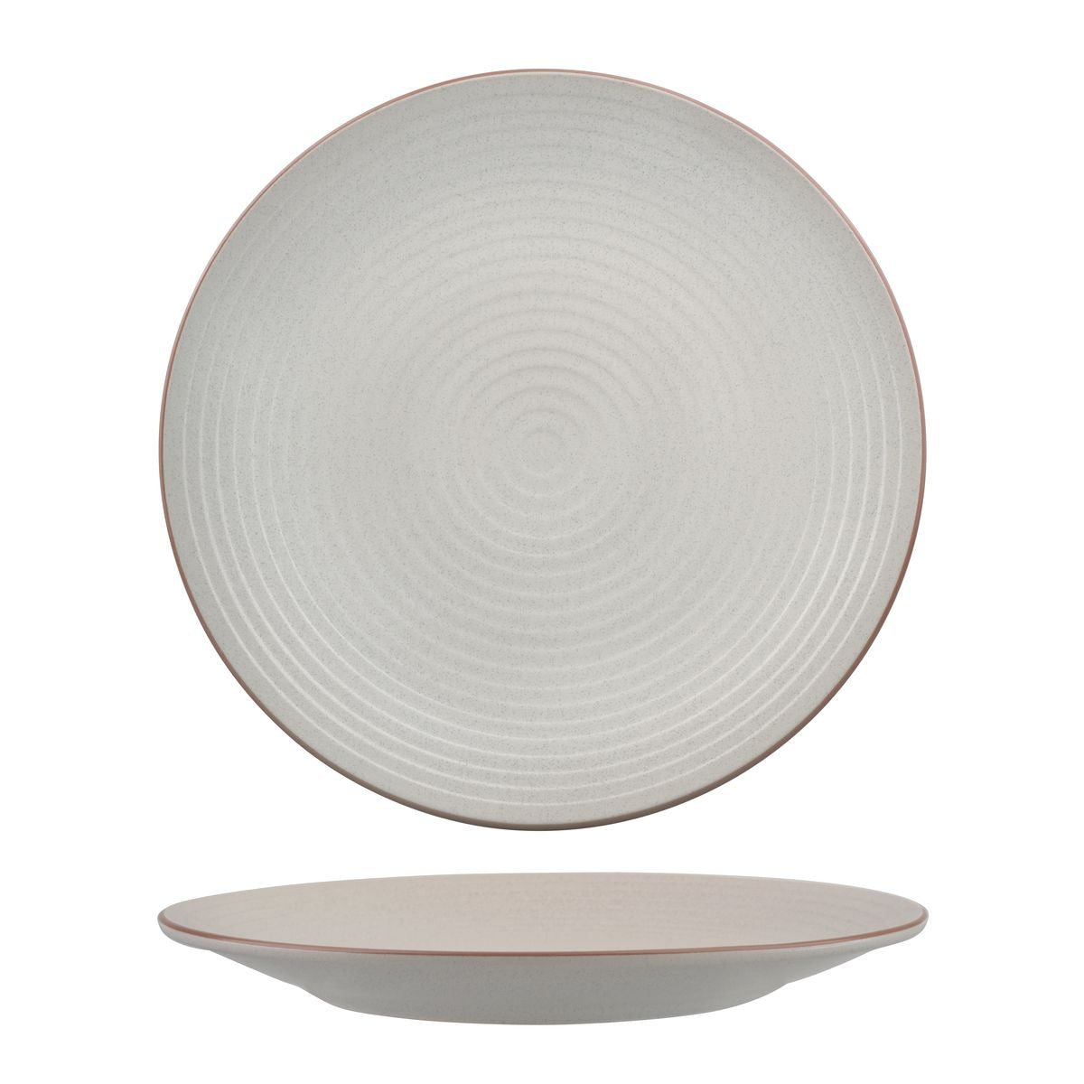 Zuma Mineral Ribbed Round Plate (310mm Ø)