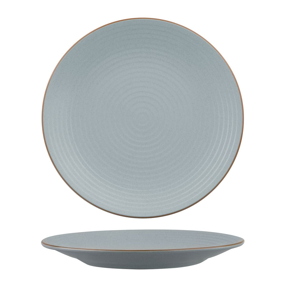 Zuma Bluestone Ribbed Round Plate (310mm Ø)