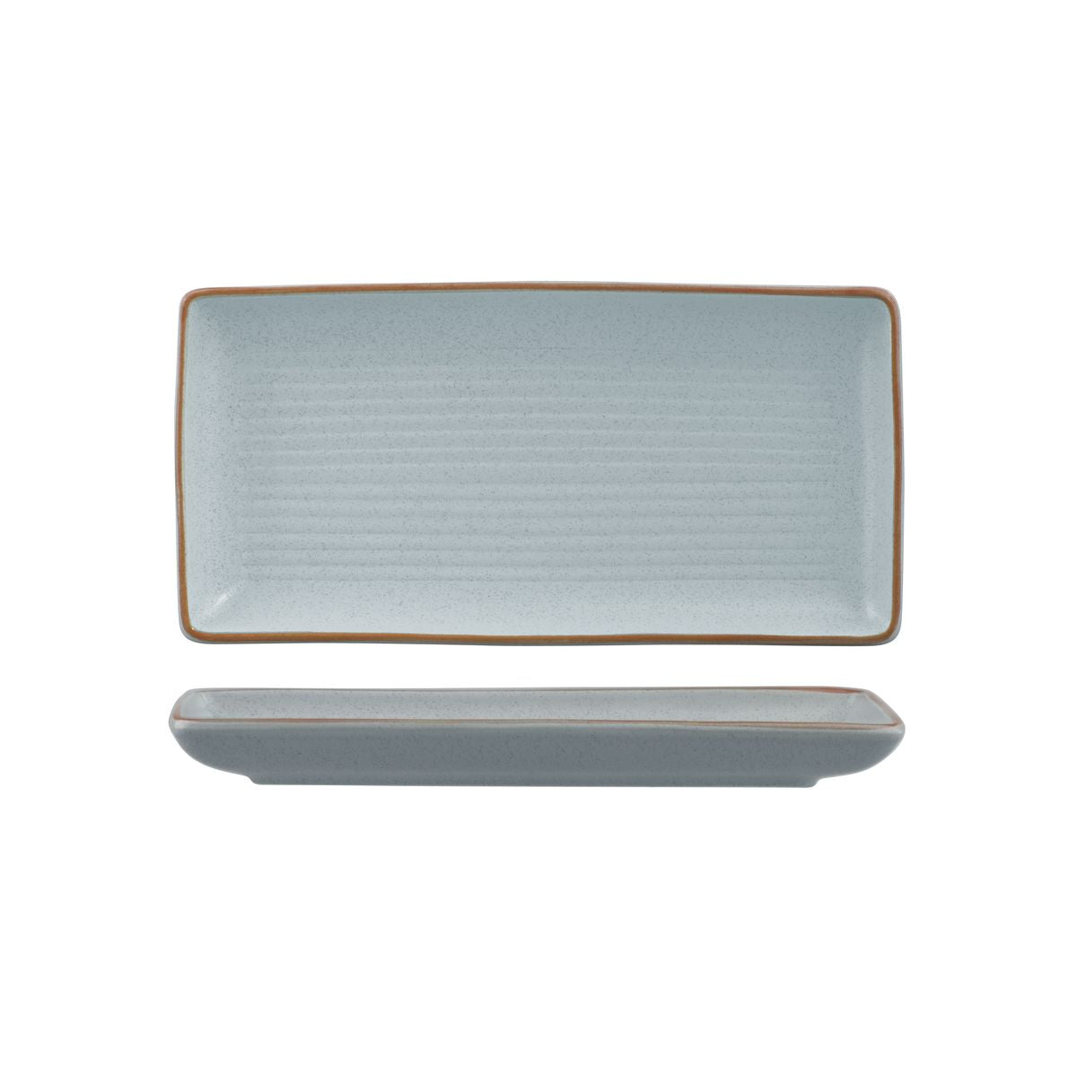 Zuma Bluestone Ribbed Rectangular Platter (250x125mm)