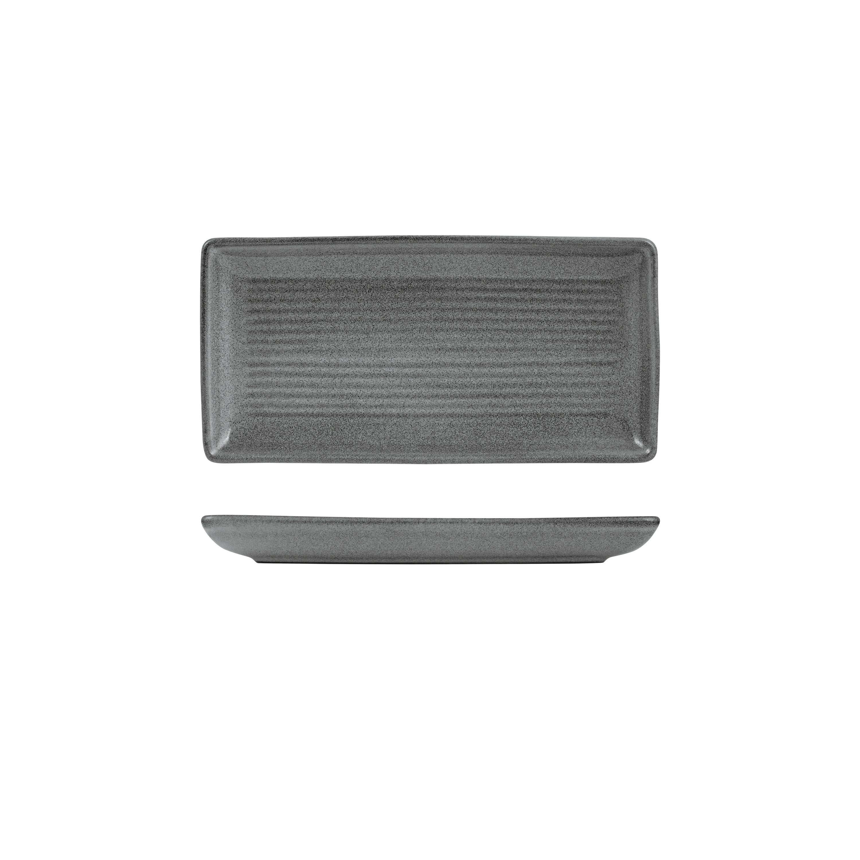 Zuma Gravel Ribbed Rectangular Platter (250x125mm)
