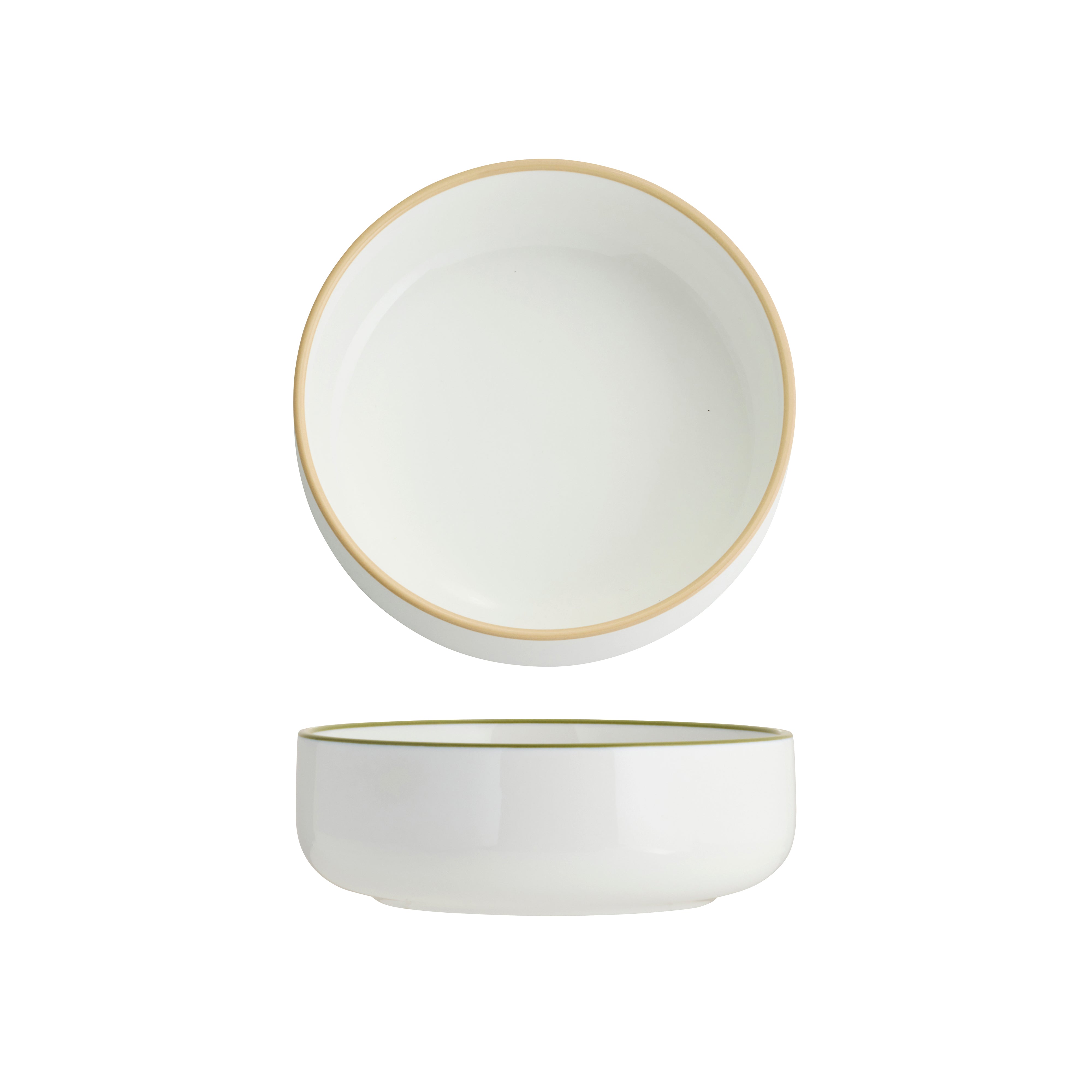 Tablekraft Core Round Deep Bowl Natural Rim 130x45mm