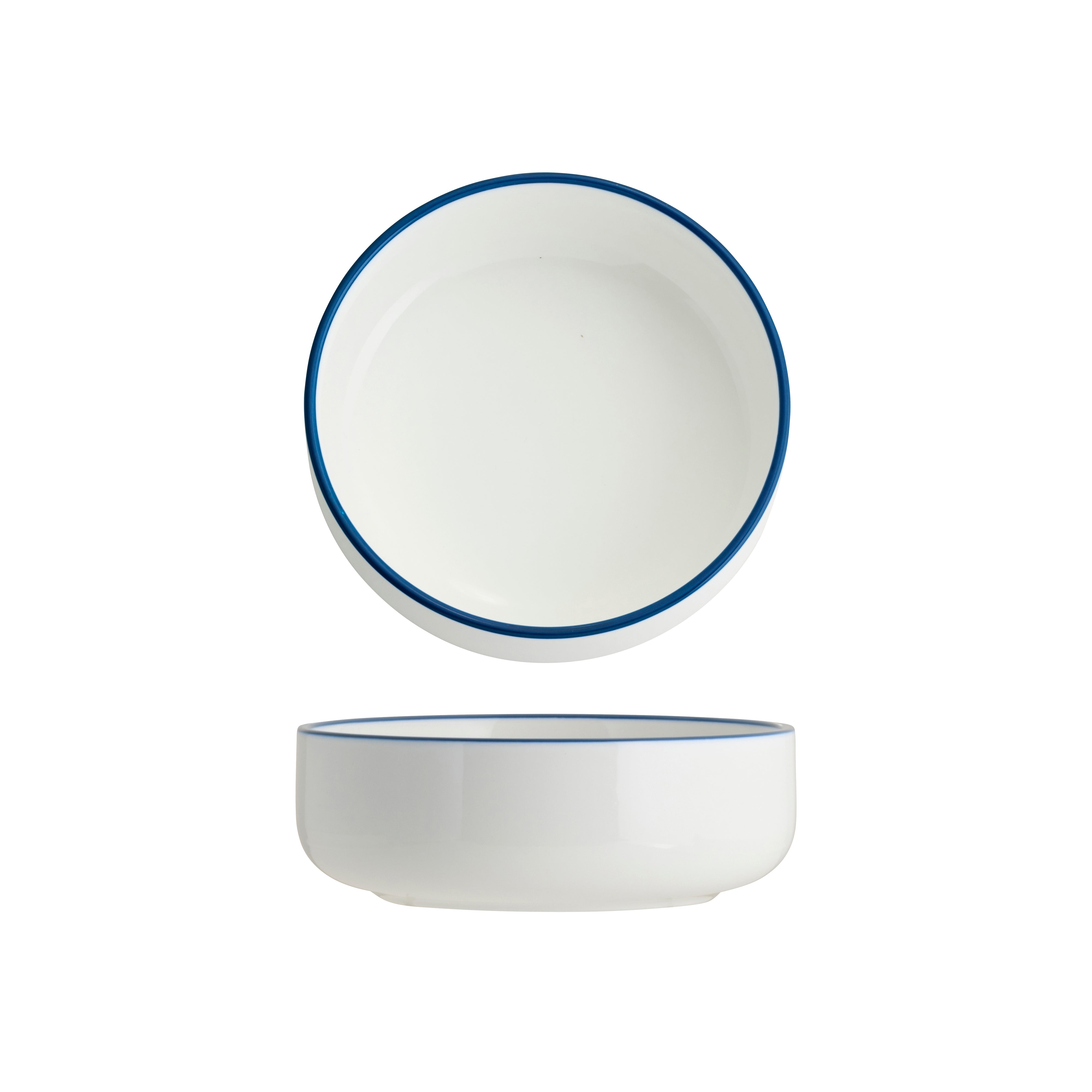 Tablekraft Core Round Deep Bowl Royal Blue Rim 130x45mm