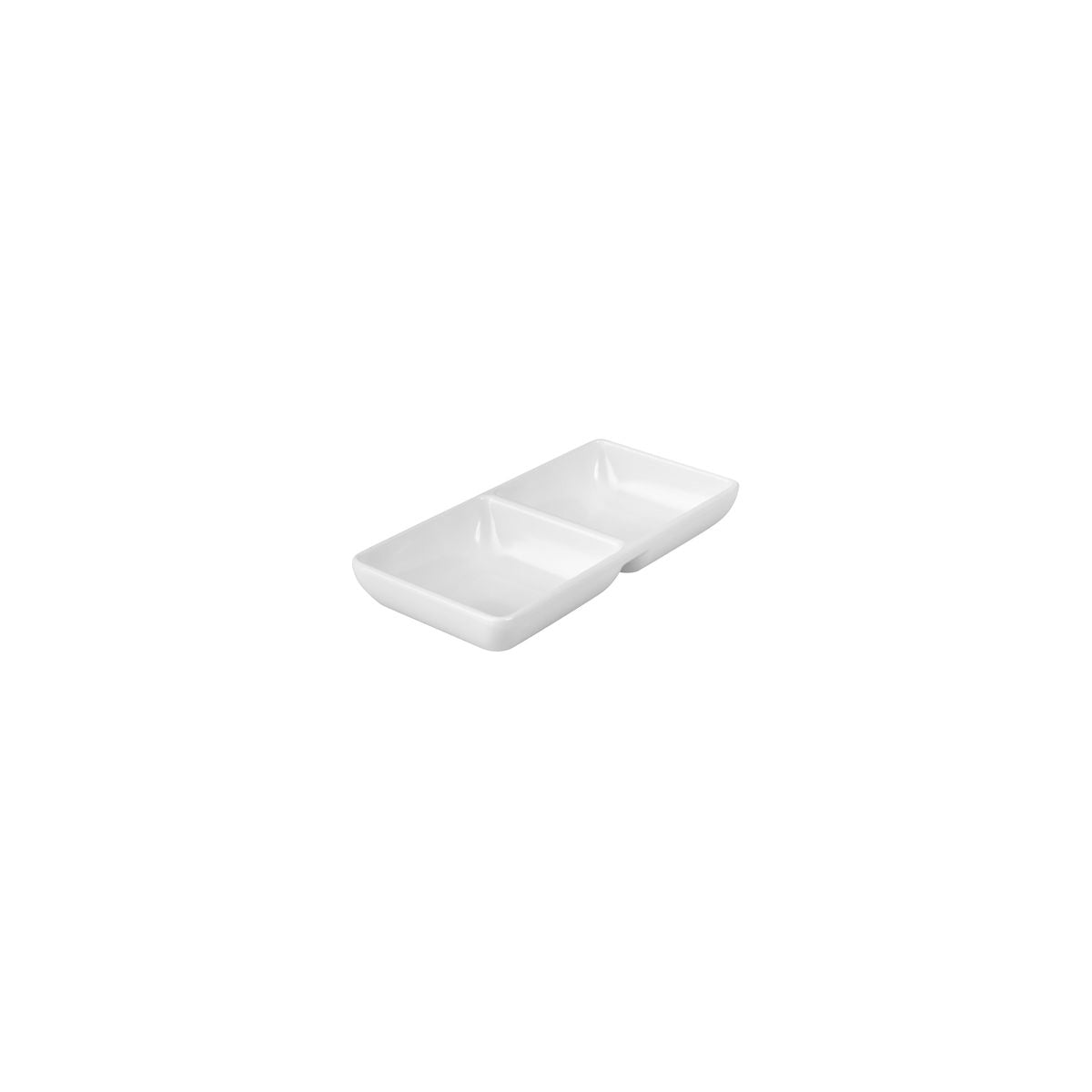 Ryner Divided Sauce Dish (100x75mm - White)