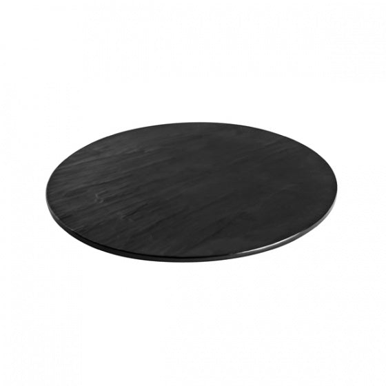 Ryner Black Taroko Flat Round Platter (330mm Ø)