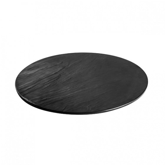Ryner Black Taroko Flat Round Platter (430mm Ø)