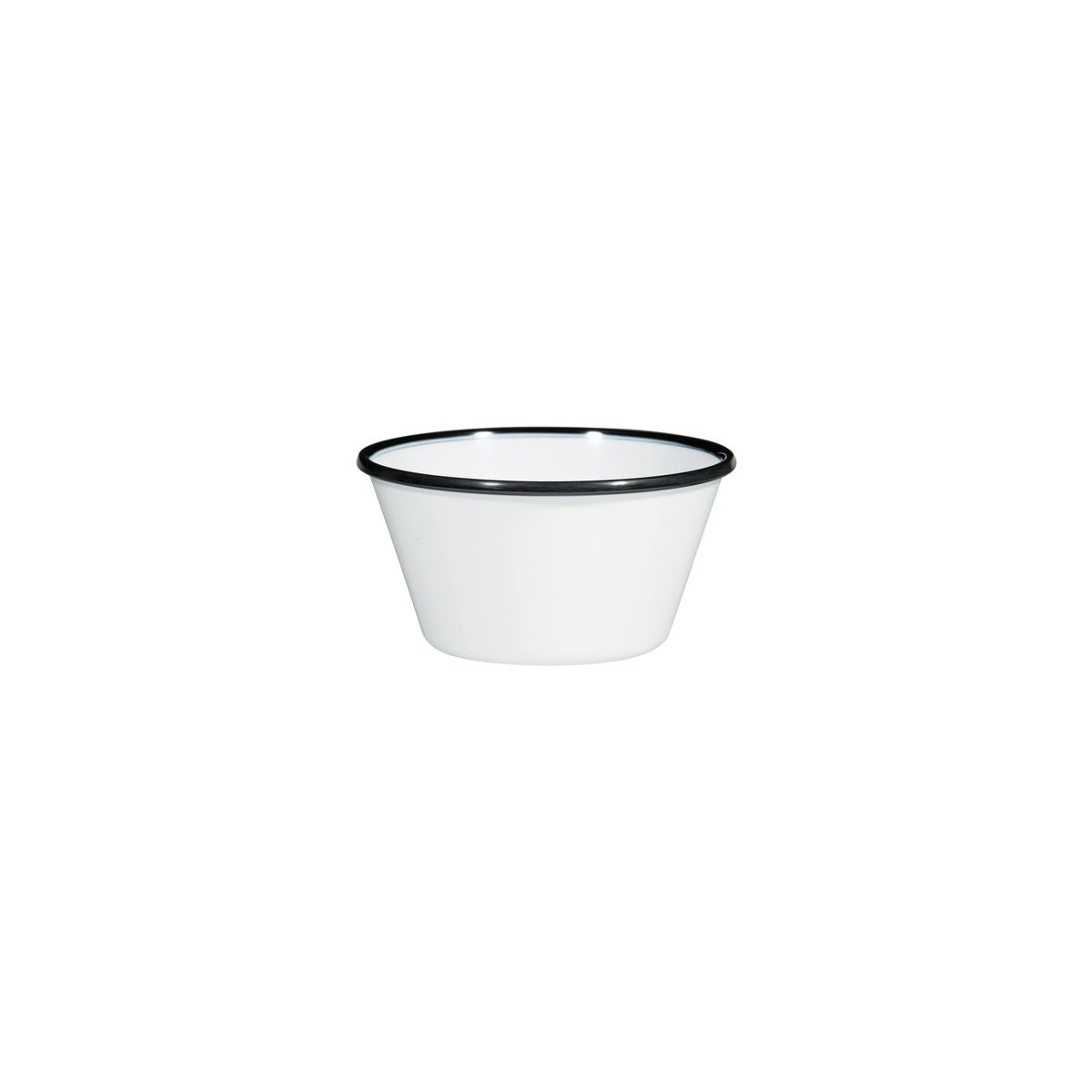 Ryner Evoke Round Bowl - Black Rim (125x125x67mm - White with Black Rim)