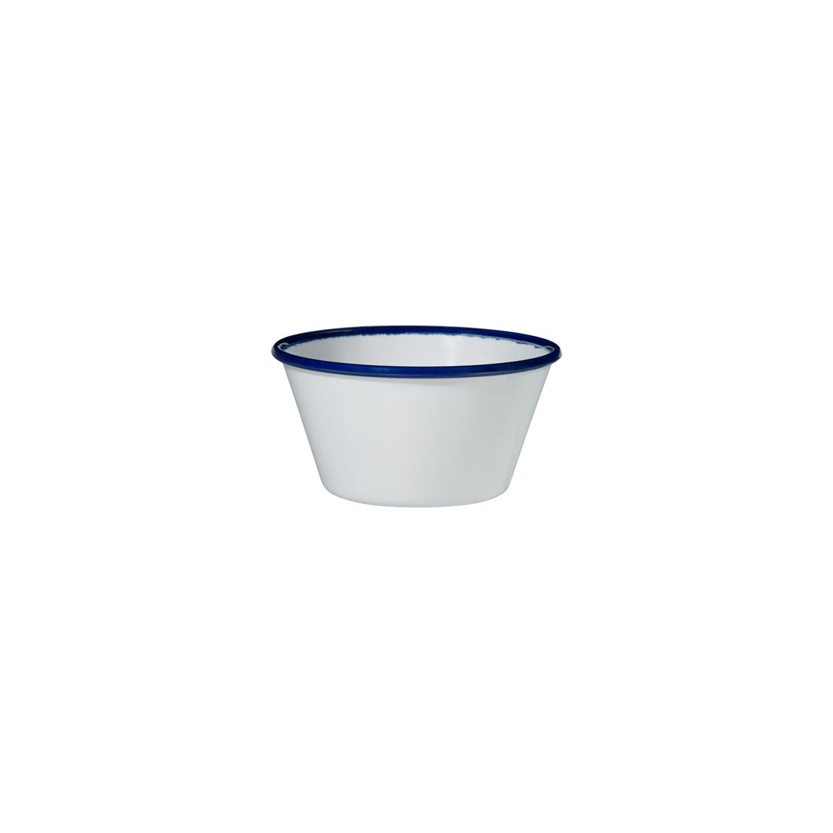 Ryner Evoke Rim Round Bowl - Blue Rim (125x125x67mm - White with Blue Rim)