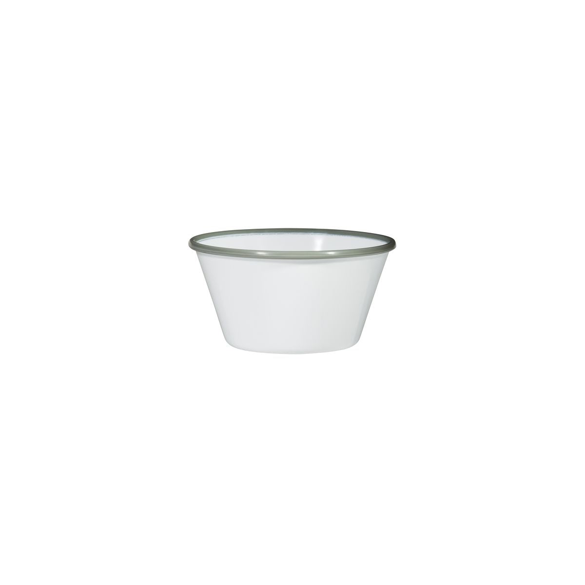 Ryner Evoke Rim Round Bowl - Grey Rim (125x125x67mm - White with Grey Rim)