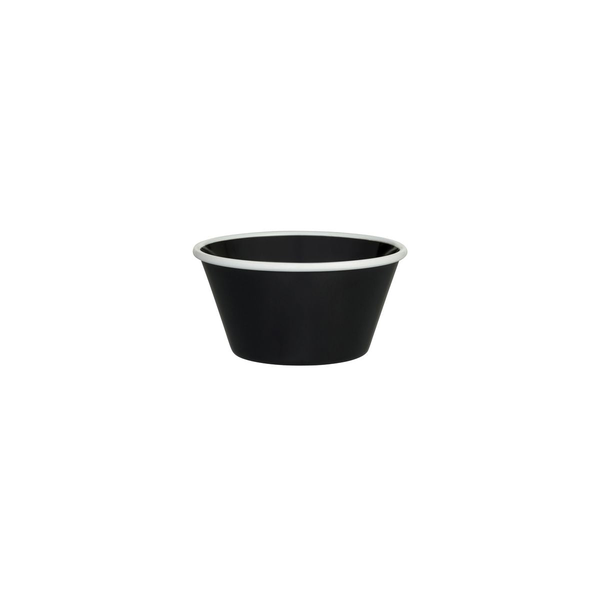 Ryner Evoke Round Bowl - Black with White Rim (125x125x67mm)