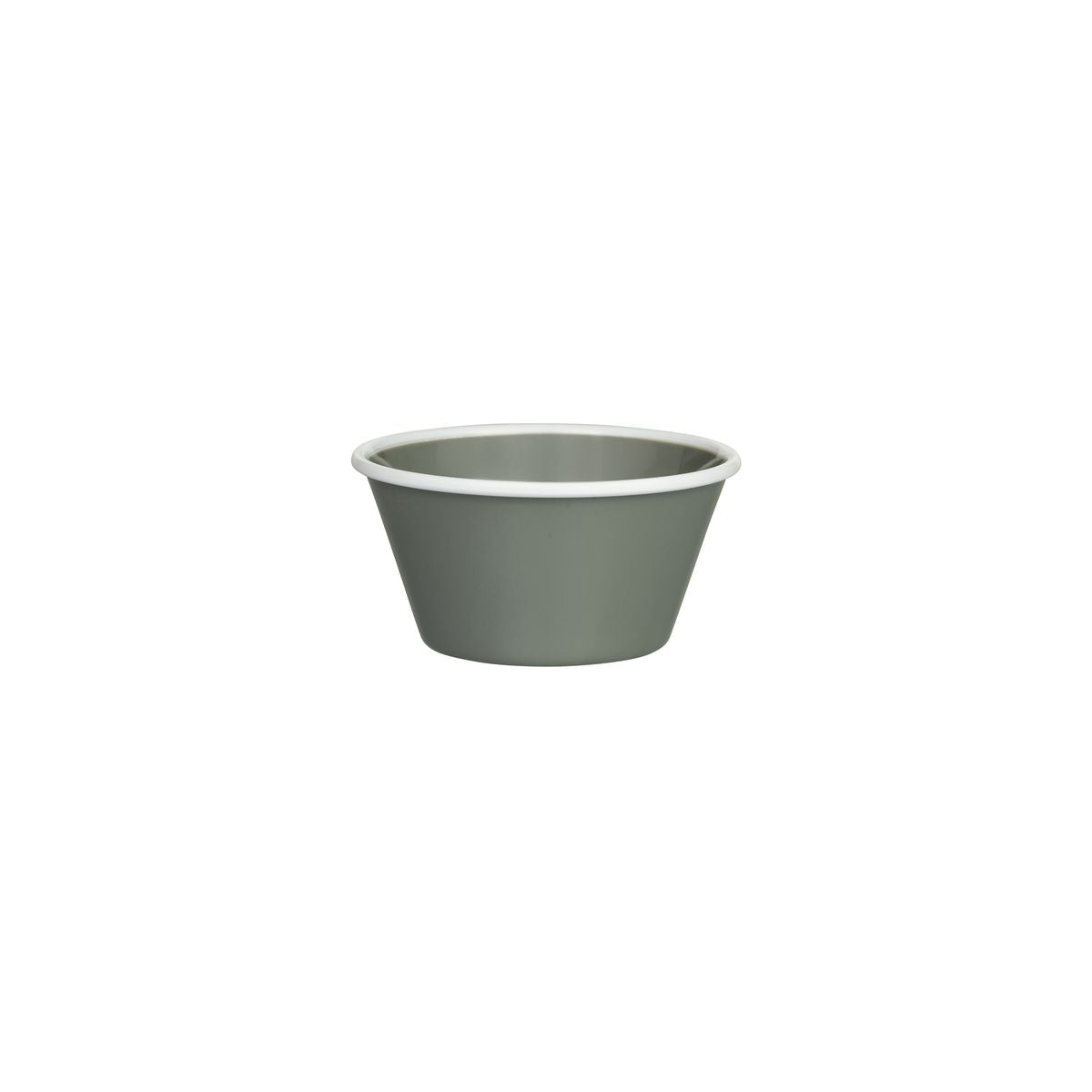 Ryner Evoke Round Bowl - Grey with White Rim (125x125x67mm)