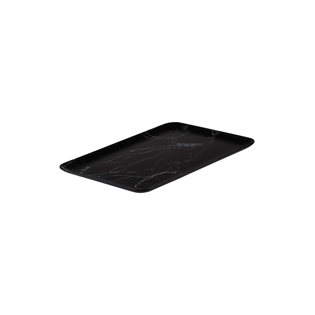 Ryner Black Marble Rectangular Coupe Platter (395x285mm)