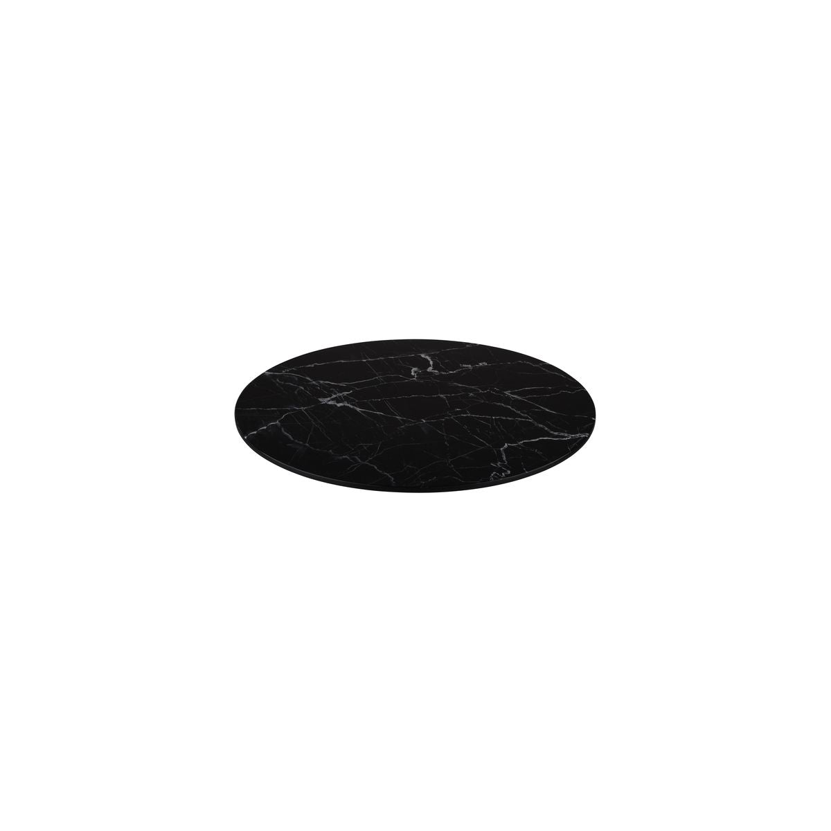 Ryner Black Marble Flat Round Platter (330mm Ø)