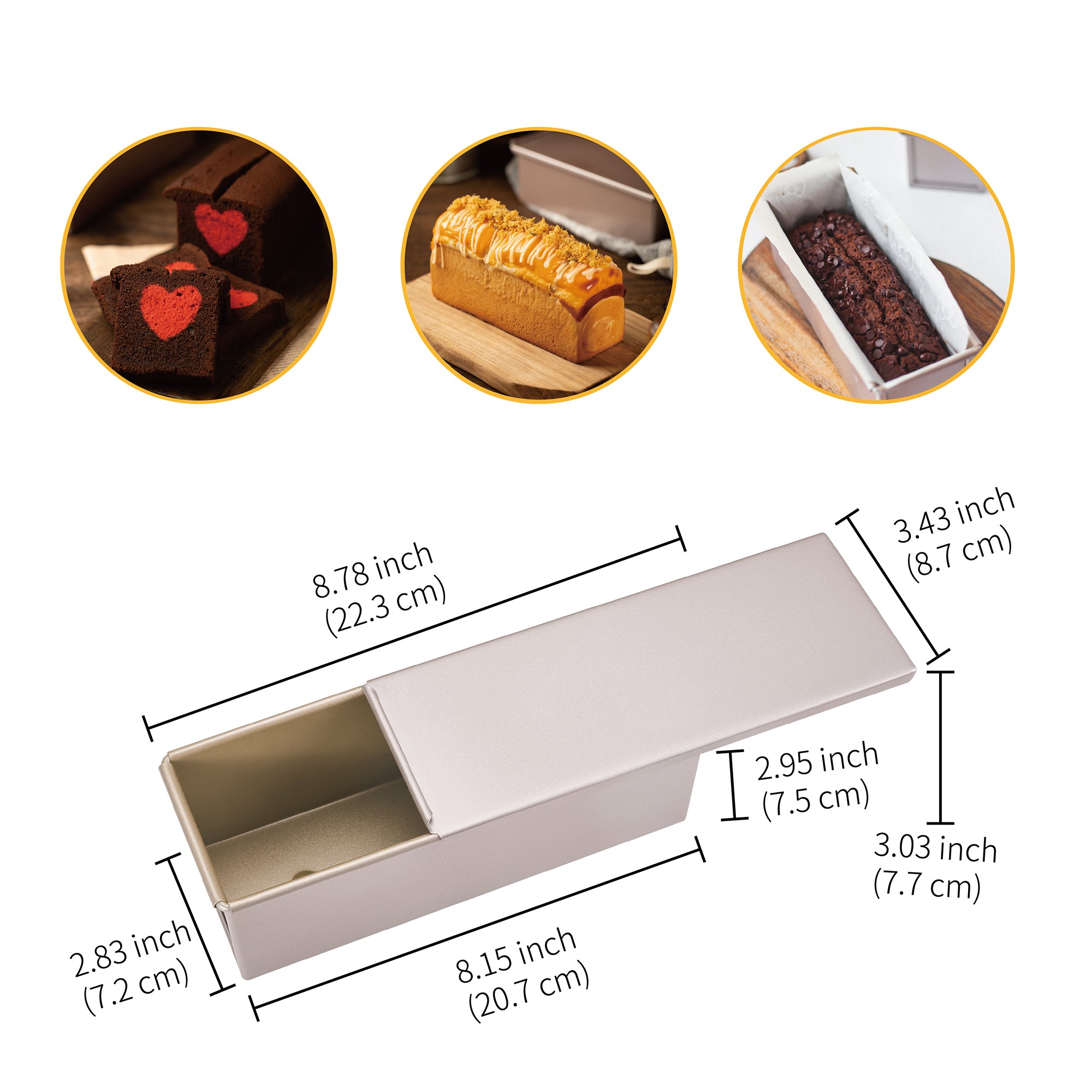 CHEFMADE Loaf Pan with Lid 300g 22cm (WK9403)