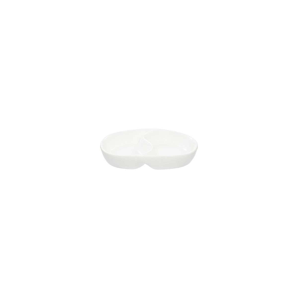Tablekraft Core Oval Divided Sauce Dish 110x70mm