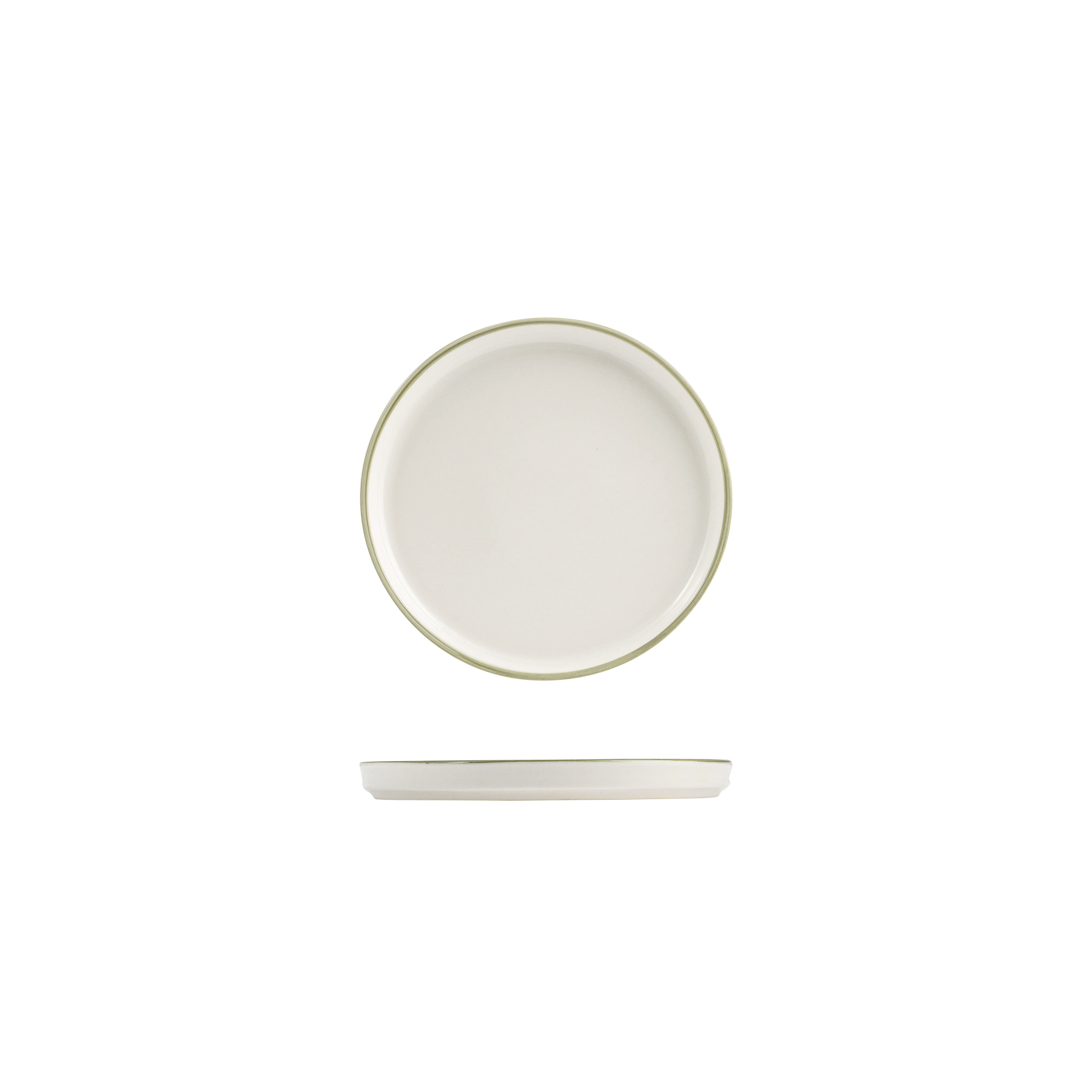 NMC Homestead Olive Round Walled Plate (270mm Ø 22mm H)