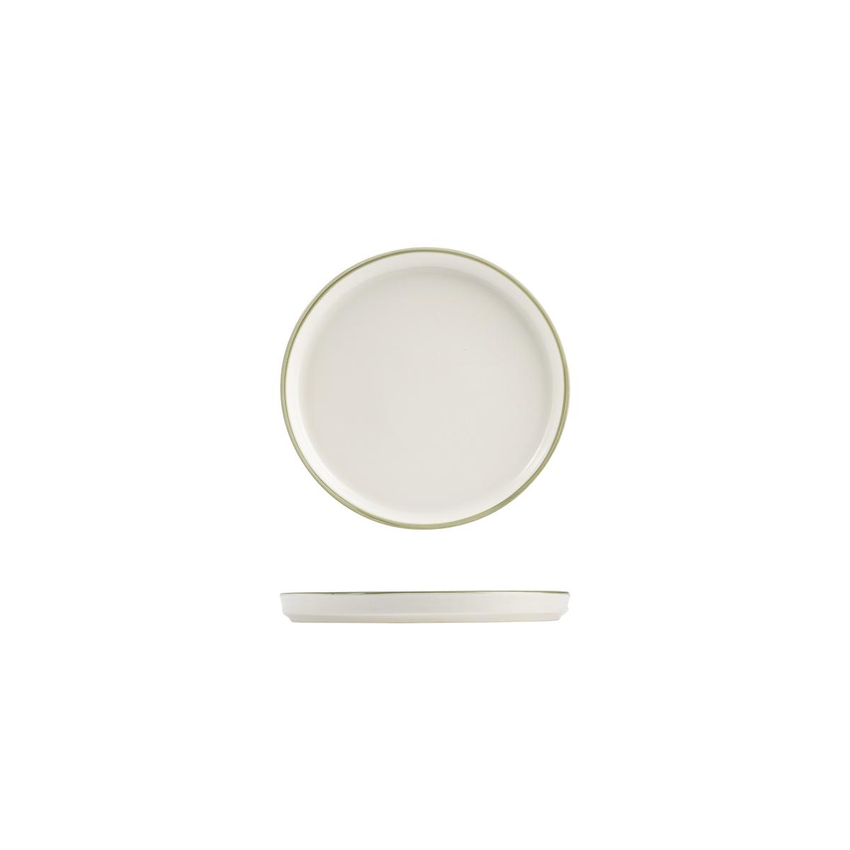 NMC Homestead Olive Round Walled Plate (210mm Ø 22mm H)