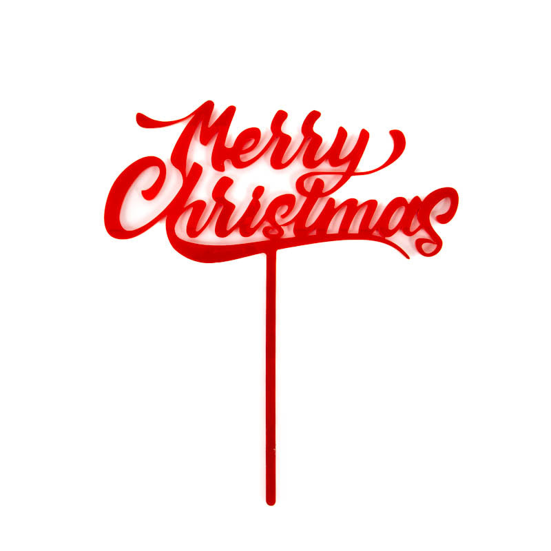 Cake & Candle Merry Christmas Cake Topper
