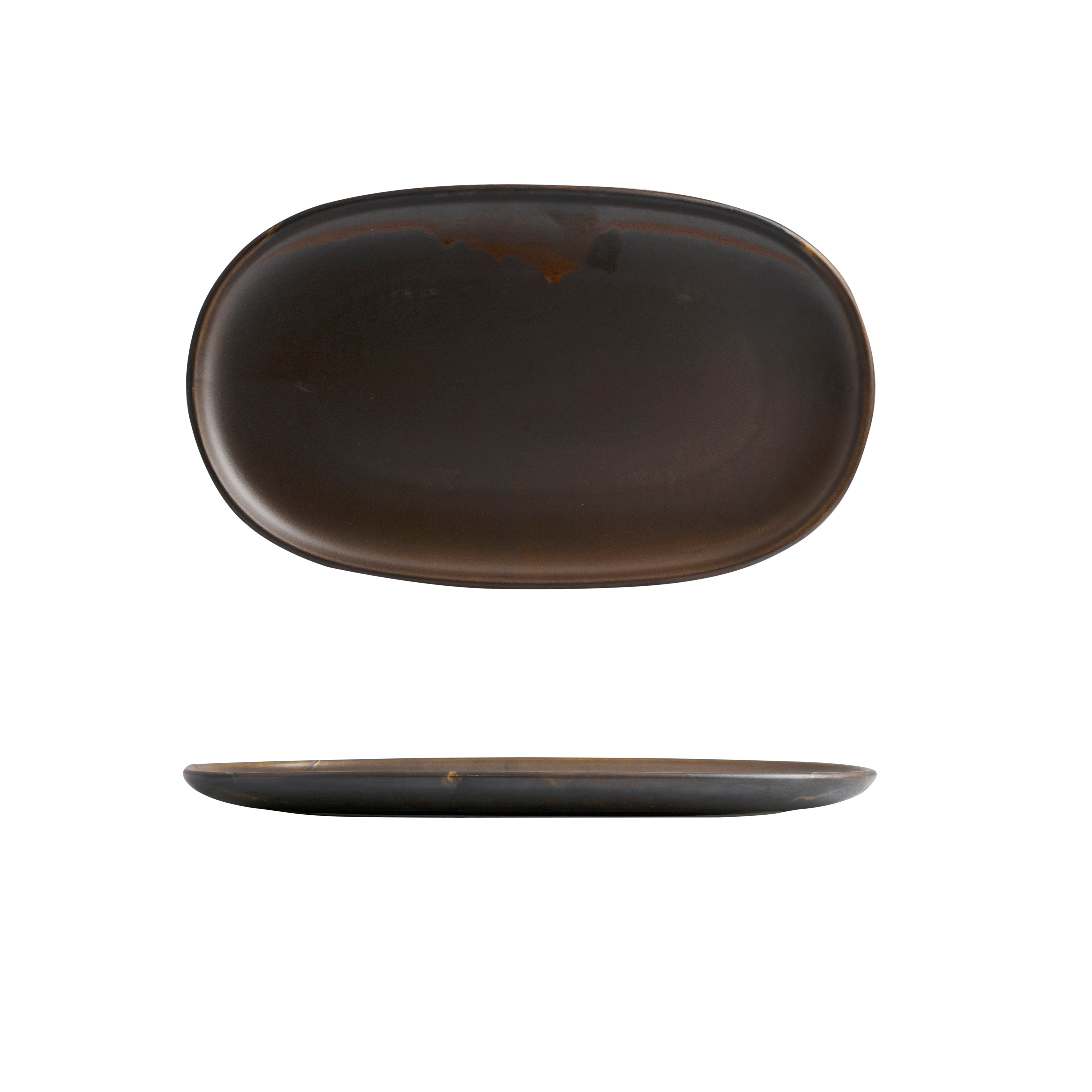 Moda Rust Oval Coupe Plate (305x180mm)