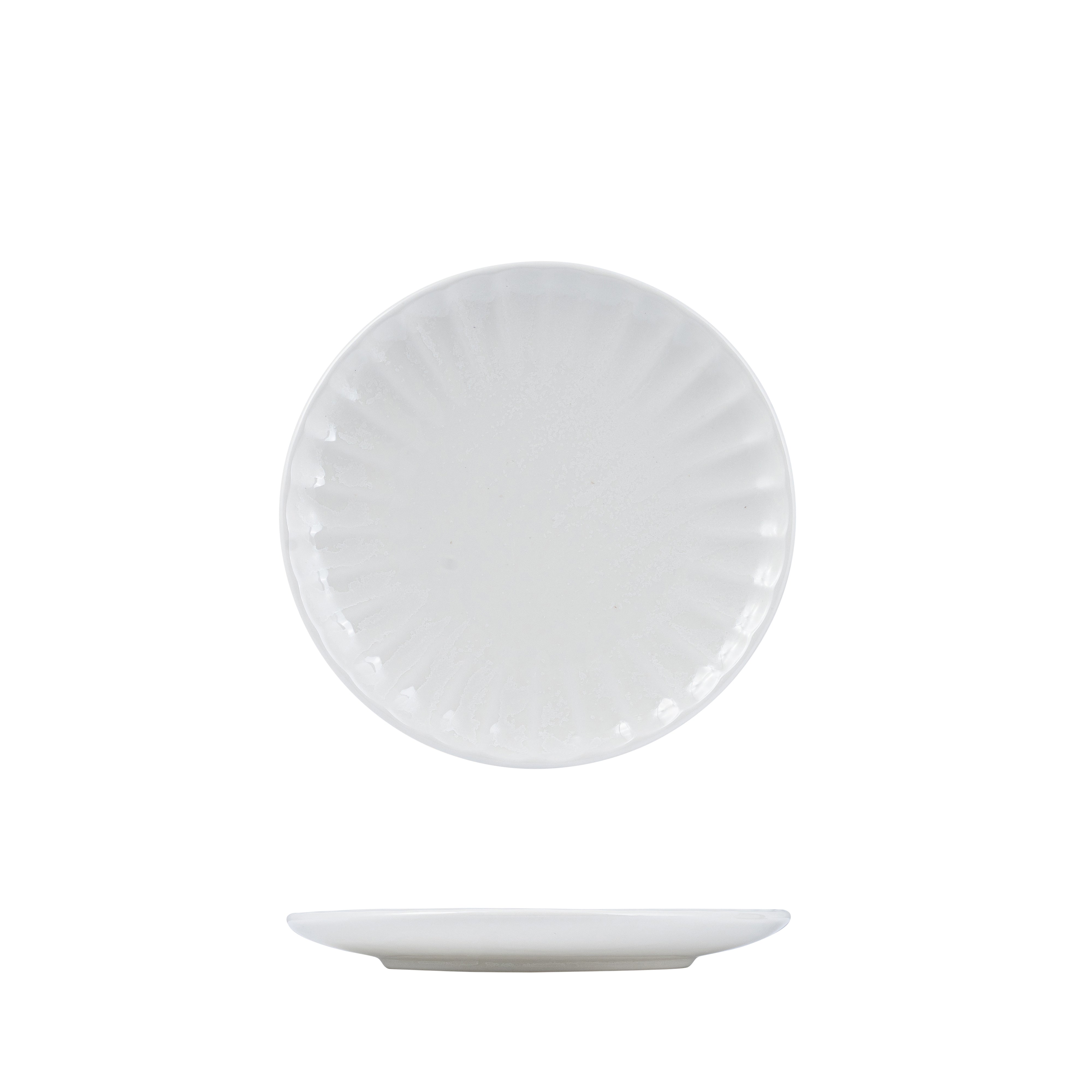 Moda Snow Scalloped Round Plate (205mm Ø)