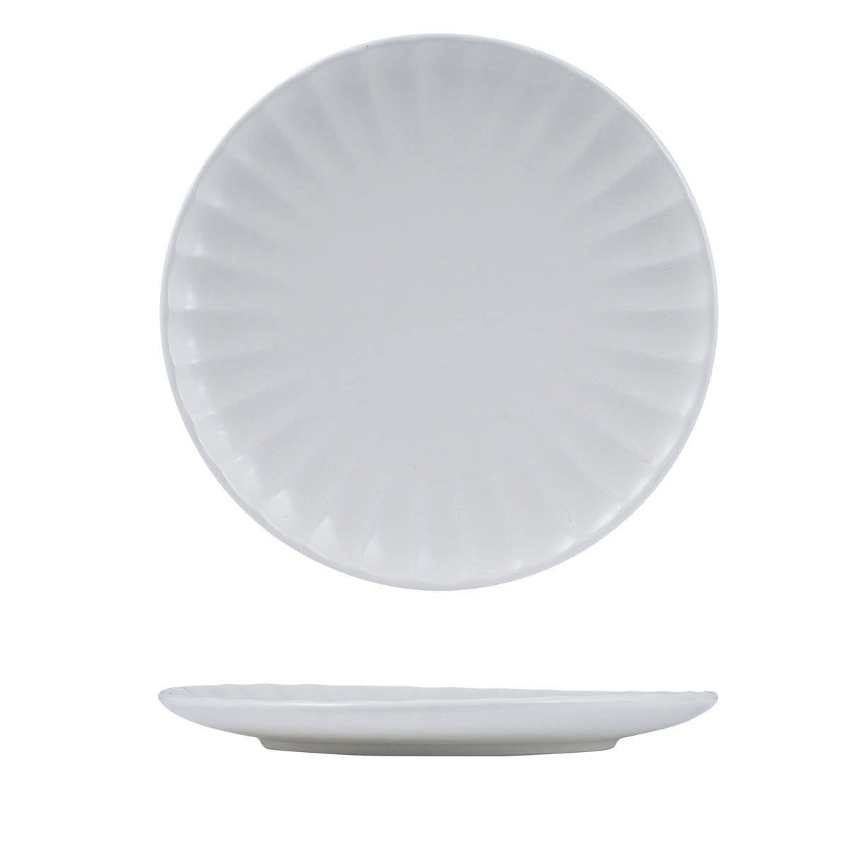 Moda Snow Scalloped Round Plate (260mm Ø)