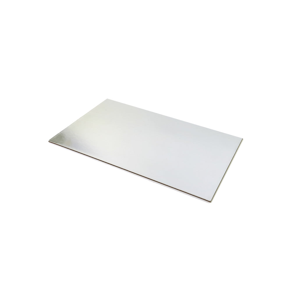 Bake Group Foil 8 x Cake Card Board Rectangle Silver 4in