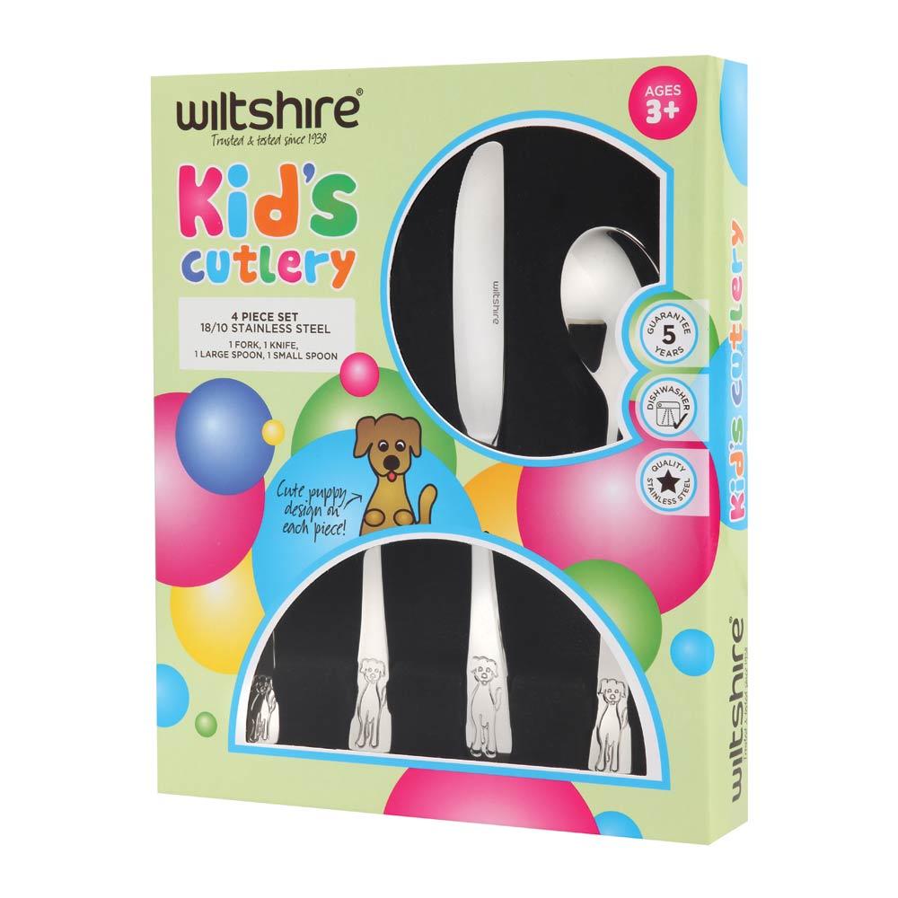 Wiltshire Kids Cutlery Puppy 4 Piece Set