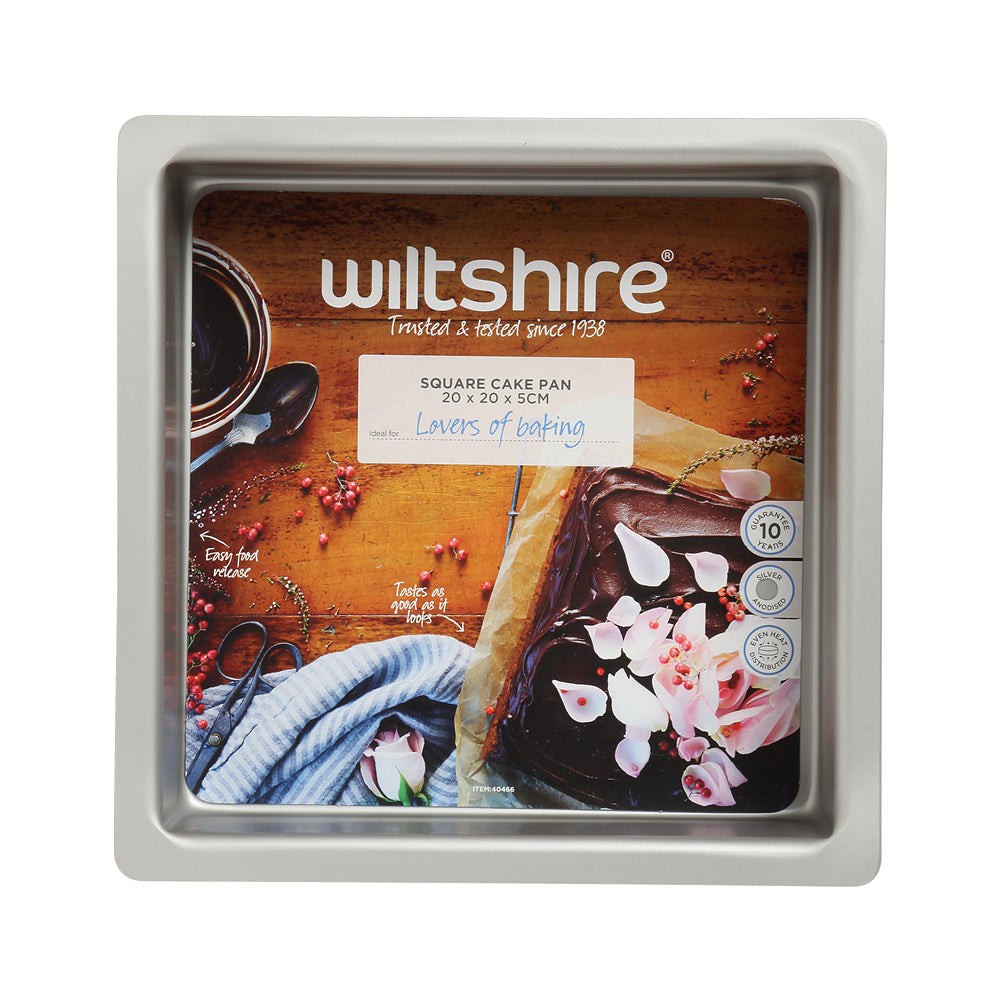 Wiltshire Silver Anodised Square Cake Pan 20cm