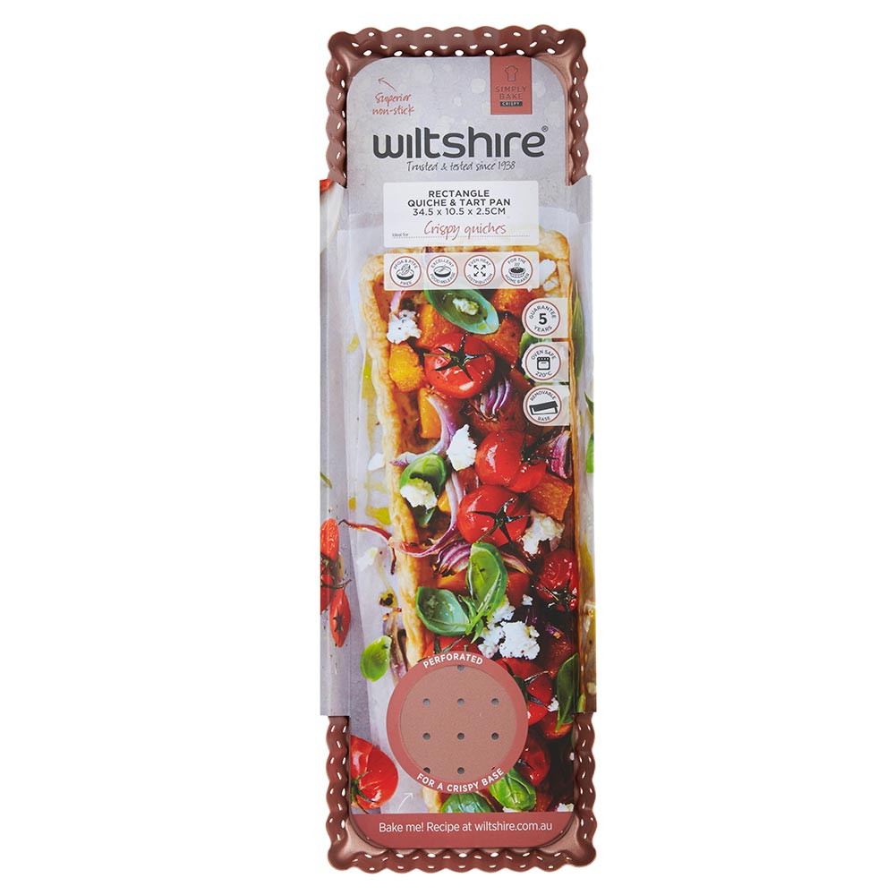 Wiltshire Rose Gold Perforated Rectangle Quiche & Tart Pan