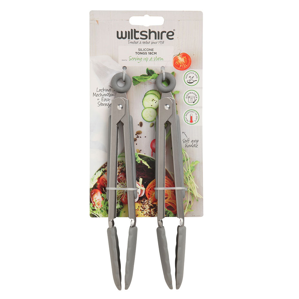 Wiltshire Silicone Tongs 18cm Set of 2