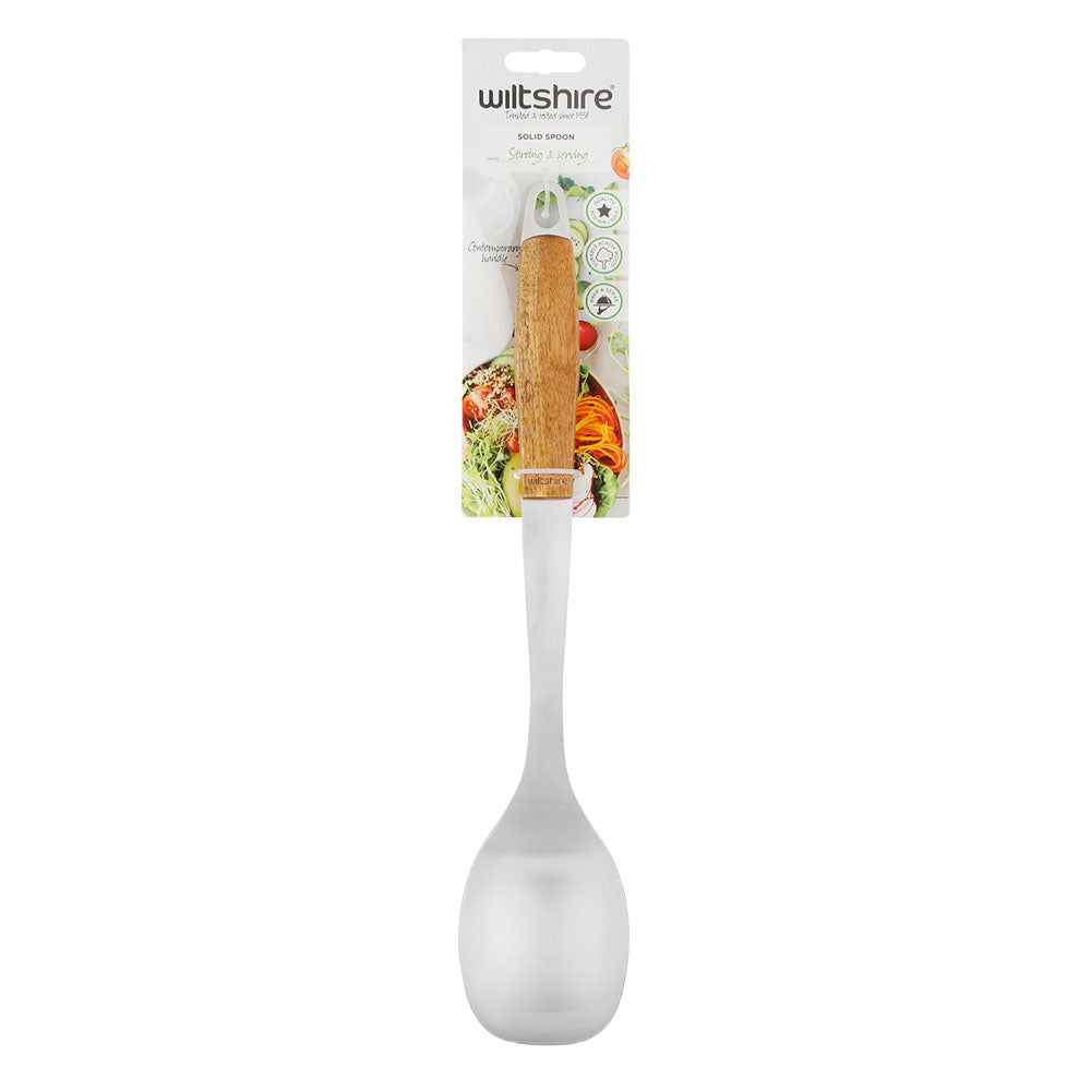 Wiltshire Wooden Handle Solid Spoon